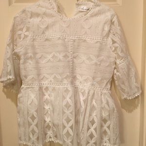 Chicwish white lace top